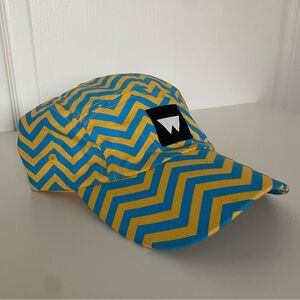 Chevron Print Blue & Yellow Baseball Cap